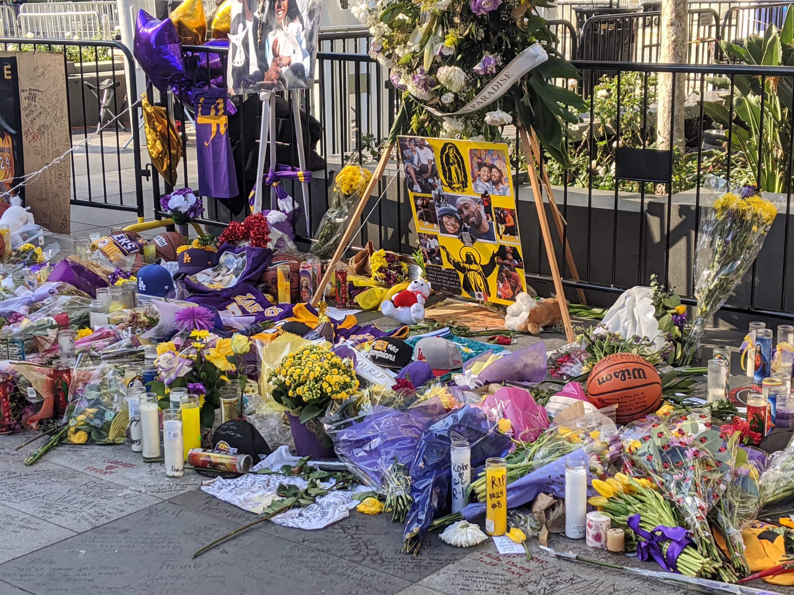 Kobe Bryant fans, family and friends 